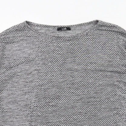 Womens UK Size M Wallis Grey Basic T-Shirt