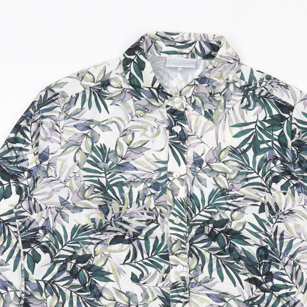 Womens UK Size 12 Cotswold Collections Multicoloured Basic Button-Up