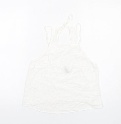 Womens UK Size 12 H&M White Basic Tank