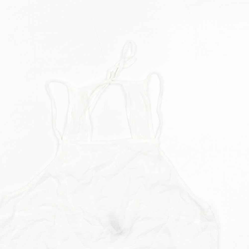 Womens UK Size 12 H&M White Basic Tank