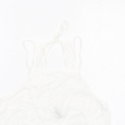 Womens UK Size 12 H&M White Basic Tank