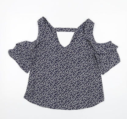 Womens UK Size 12 NEXT Blue Basic Blouse