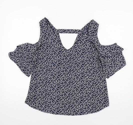 Womens UK Size 12 NEXT Blue Basic Blouse