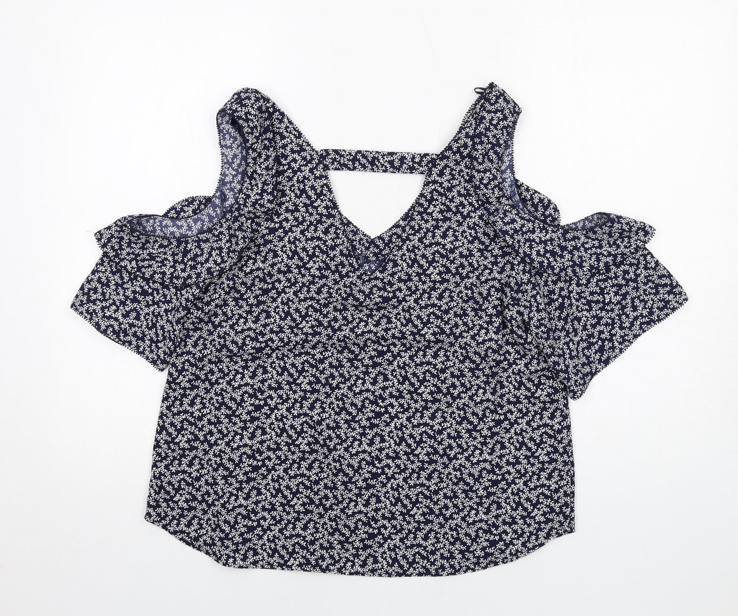 Womens UK Size 12 NEXT Blue Basic Blouse
