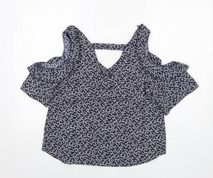 Womens UK Size 12 NEXT Blue Basic Blouse