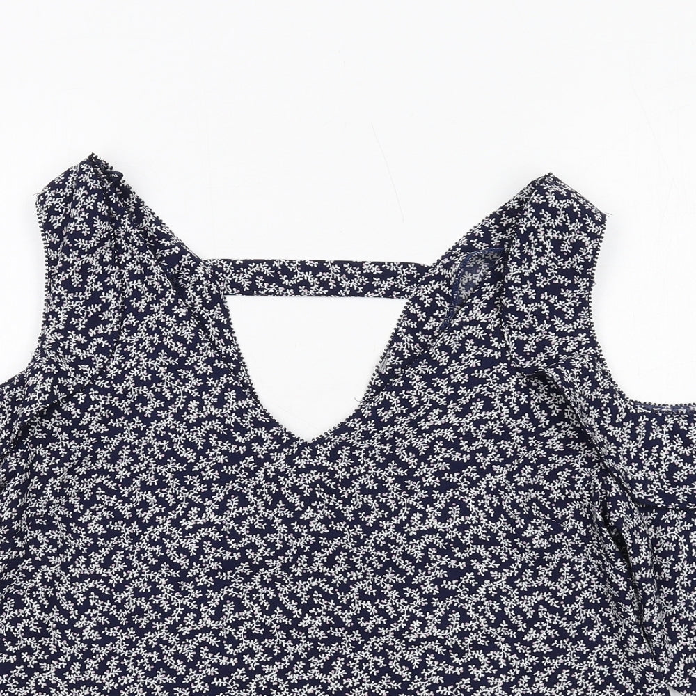 Womens UK Size 12 NEXT Blue Basic Blouse