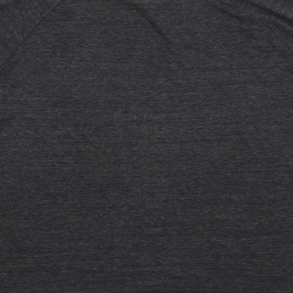 H&M Womens Grey Polyester Basic T-Shirt Size S Boat Neck