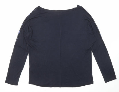 Womens UK Size 10 NEXT Blue Basic T-Shirt