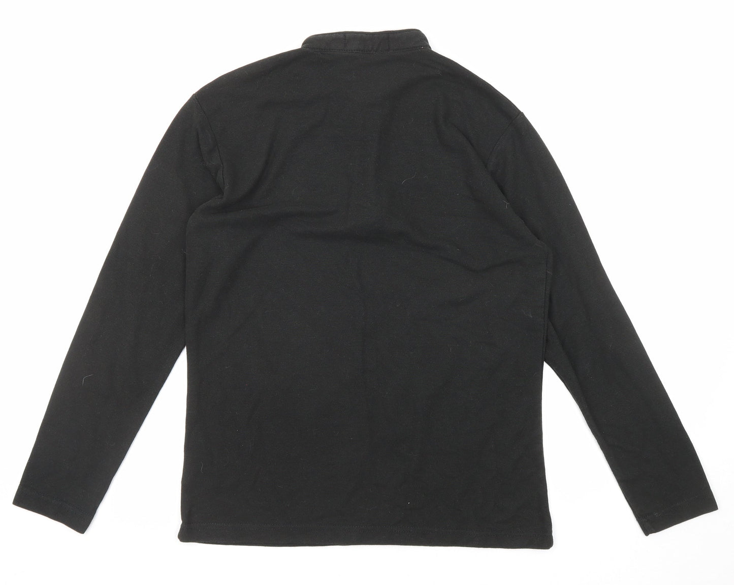 Lyon Becker Mens Black Cotton Polo Size M Collared Button