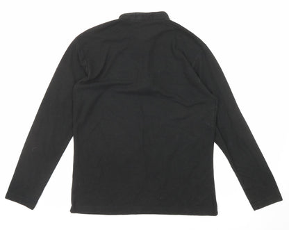 Lyon Becker Mens Black Cotton Polo Size M Collared Button