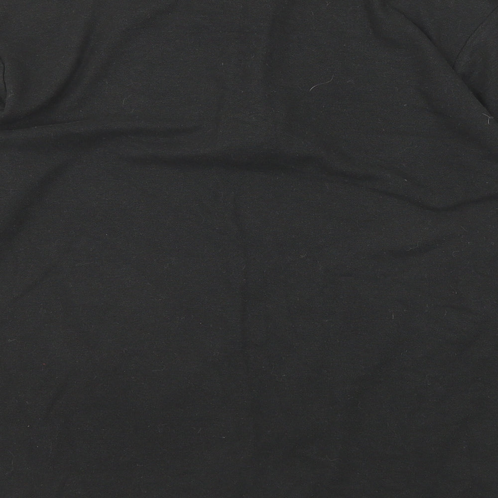 Lyon Becker Mens Black Cotton Polo Size M Collared Button