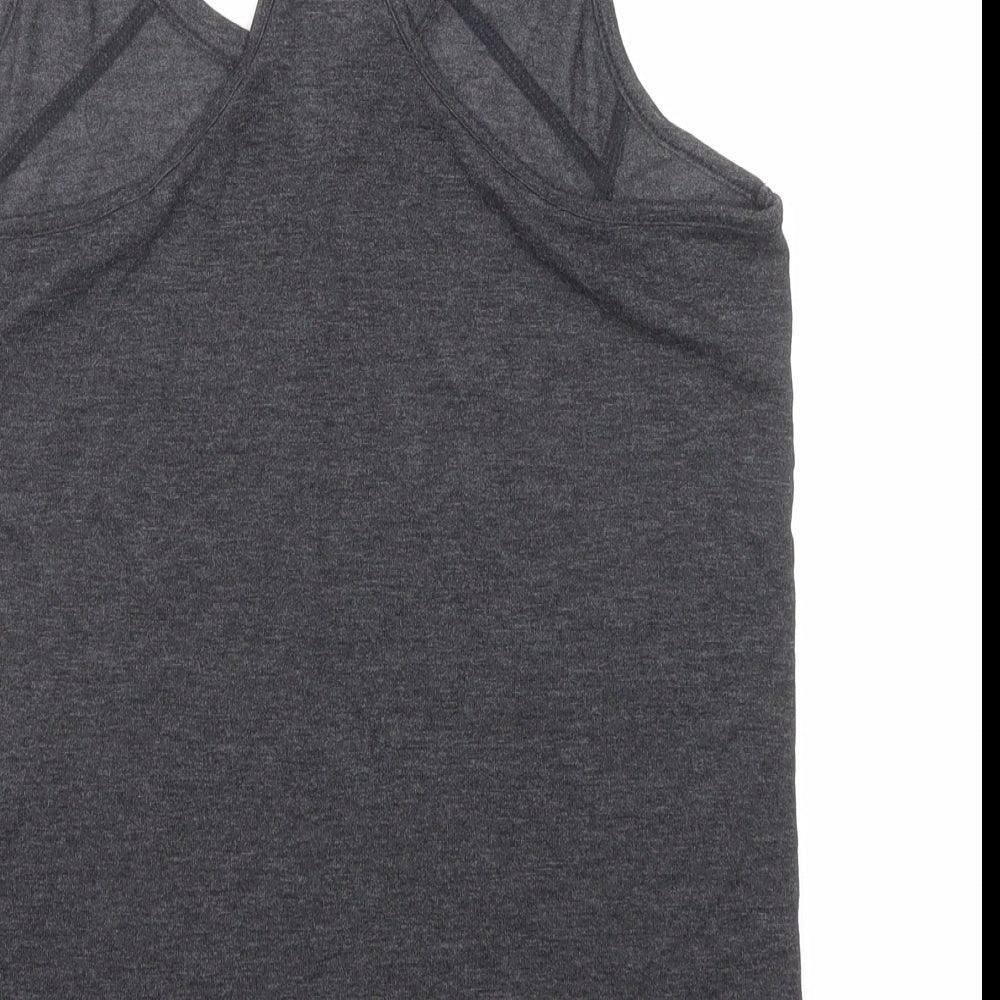 Womens UK Size 10 NEXT Grey Basic Tank