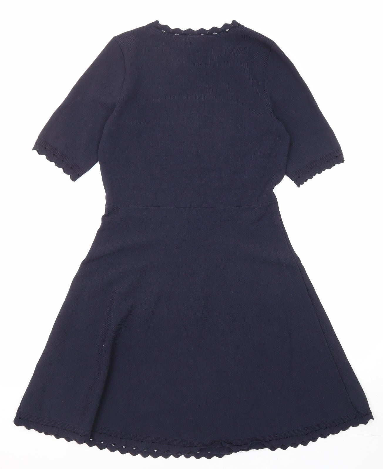 Ann Taylor Womens Blue Viscose Trapeze & Swing Size S Round Neck Pullover