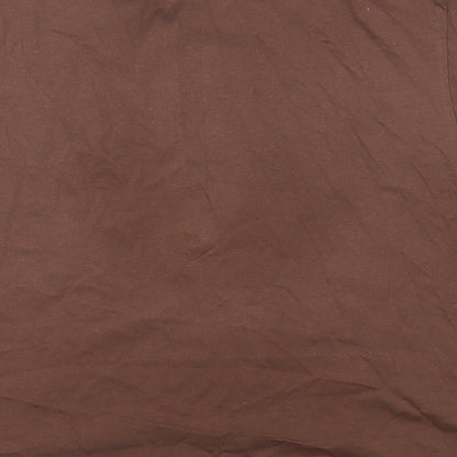 Womens UK Size L Divided by H&M Brown Basic T-Shirt