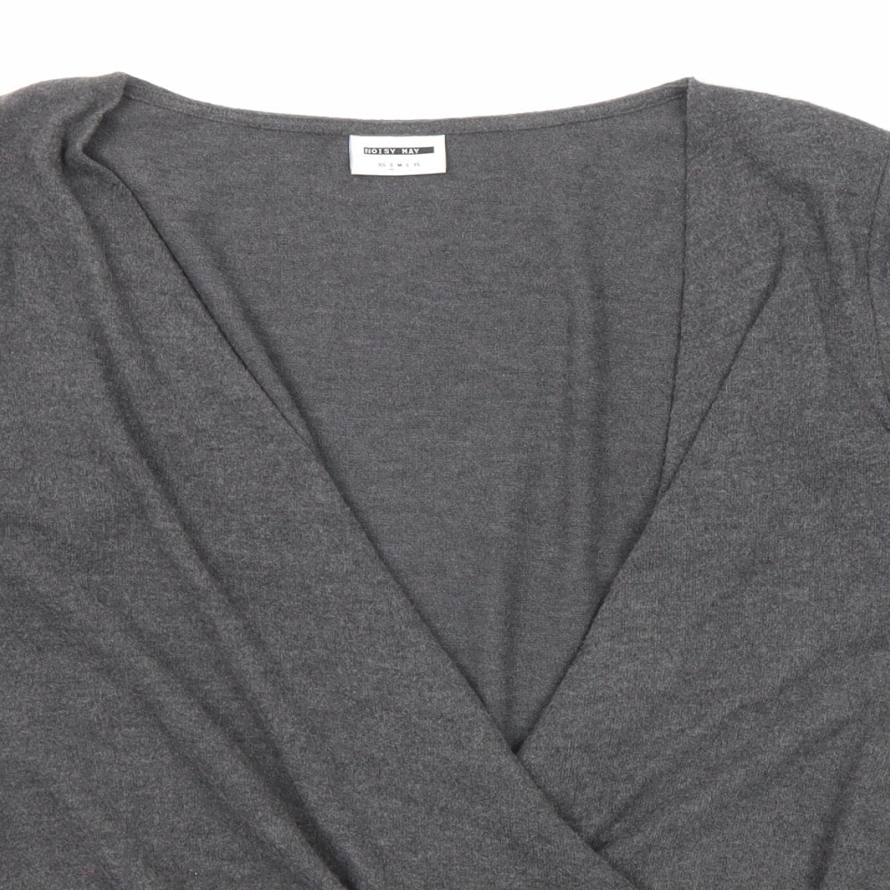Womens UK Size S Noisy may Grey Pullover Jumper