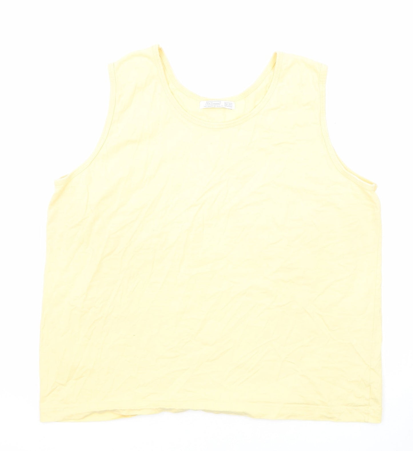 Womens UK Size 18 St Bernard Yellow Basic Tank
