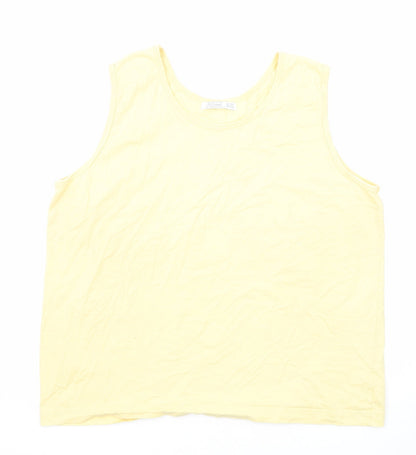 Womens UK Size 18 St Bernard Yellow Basic Tank