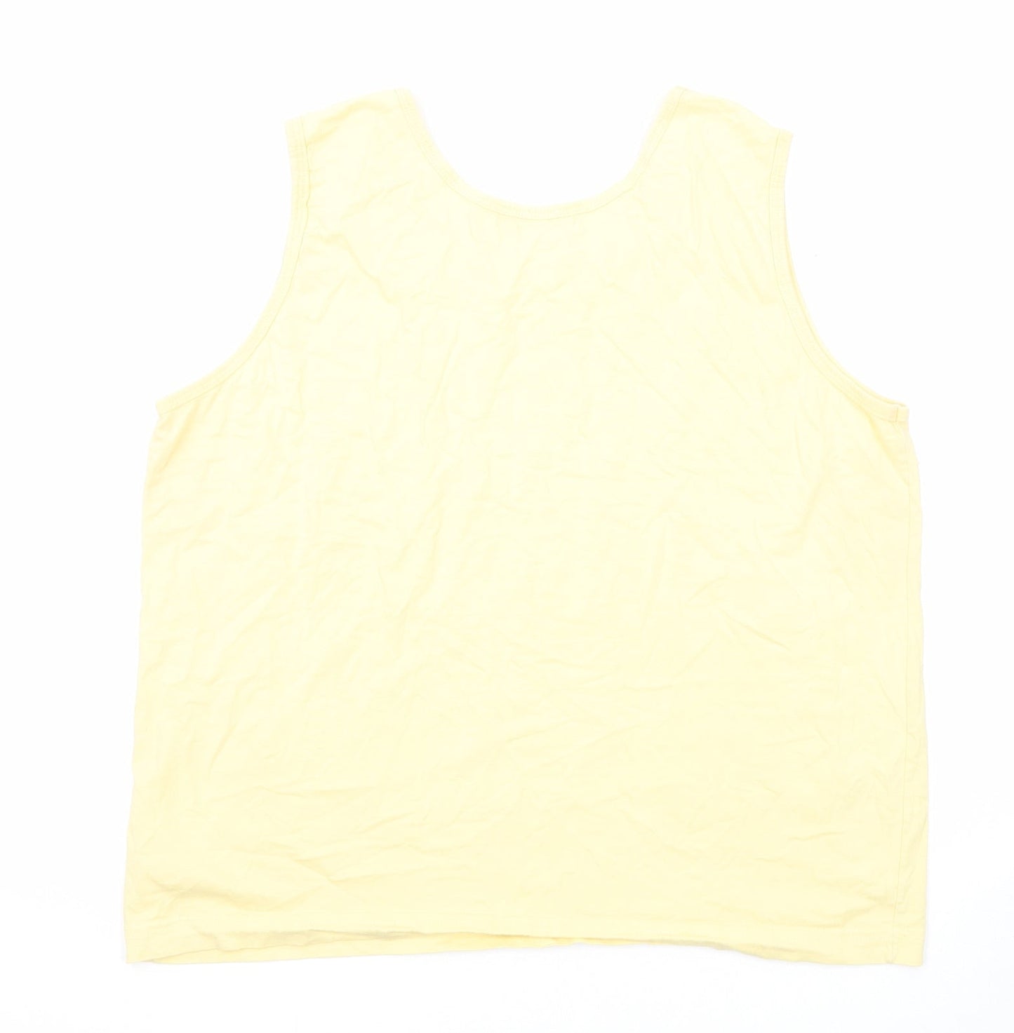Womens UK Size 18 St Bernard Yellow Basic Tank