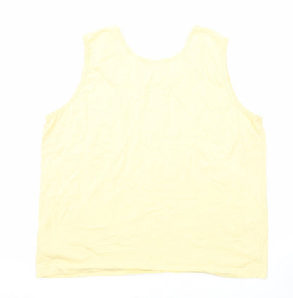 Womens UK Size 18 St Bernard Yellow Basic Tank