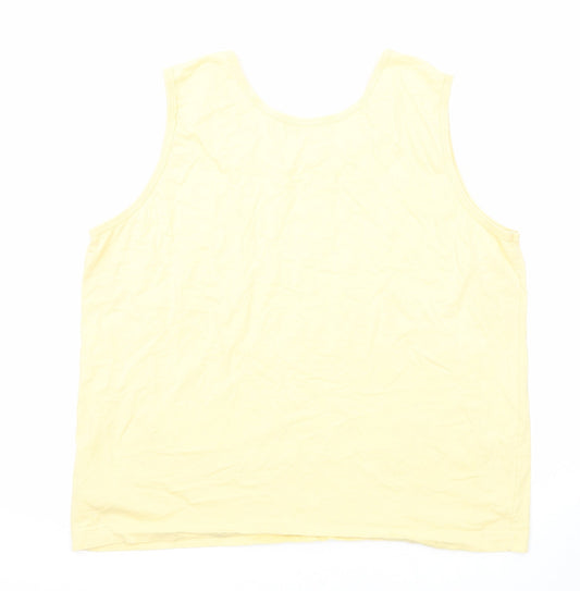 Womens UK Size 18 St Bernard Yellow Basic Tank