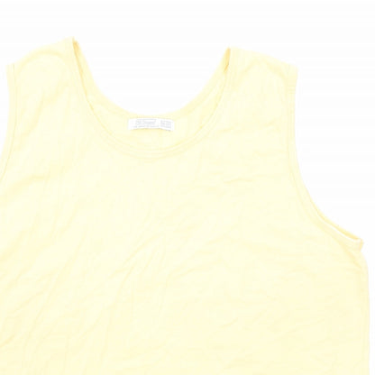 Womens UK Size 18 St Bernard Yellow Basic Tank
