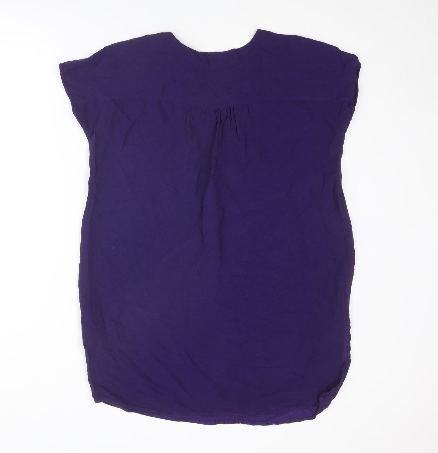 Phase Eight Womens Purple Viscose A-Line Size 12 V-Neck Pullover