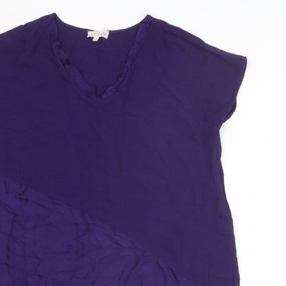 Phase Eight Womens Purple Viscose A-Line Size 12 V-Neck Pullover