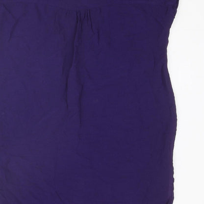 Phase Eight Womens Purple Viscose A-Line Size 12 V-Neck Pullover