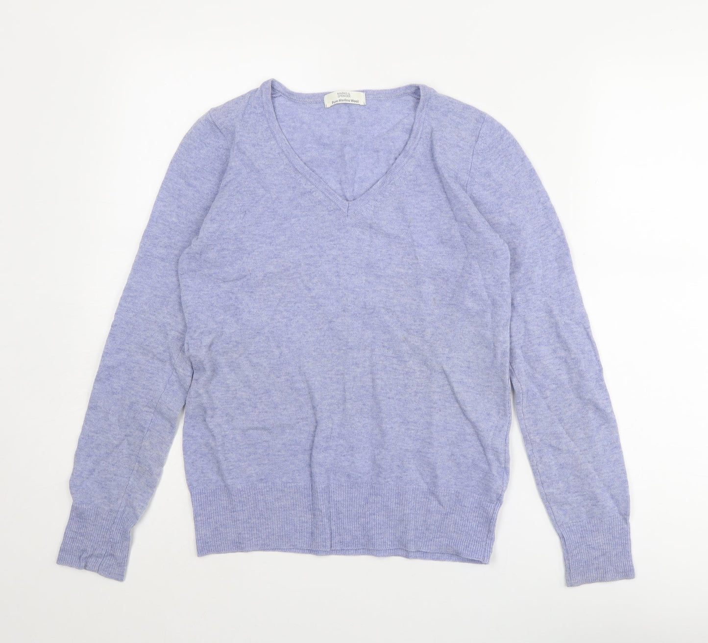 Womens UK Size 8 Marks and Spencer Blue Pullover Jumper