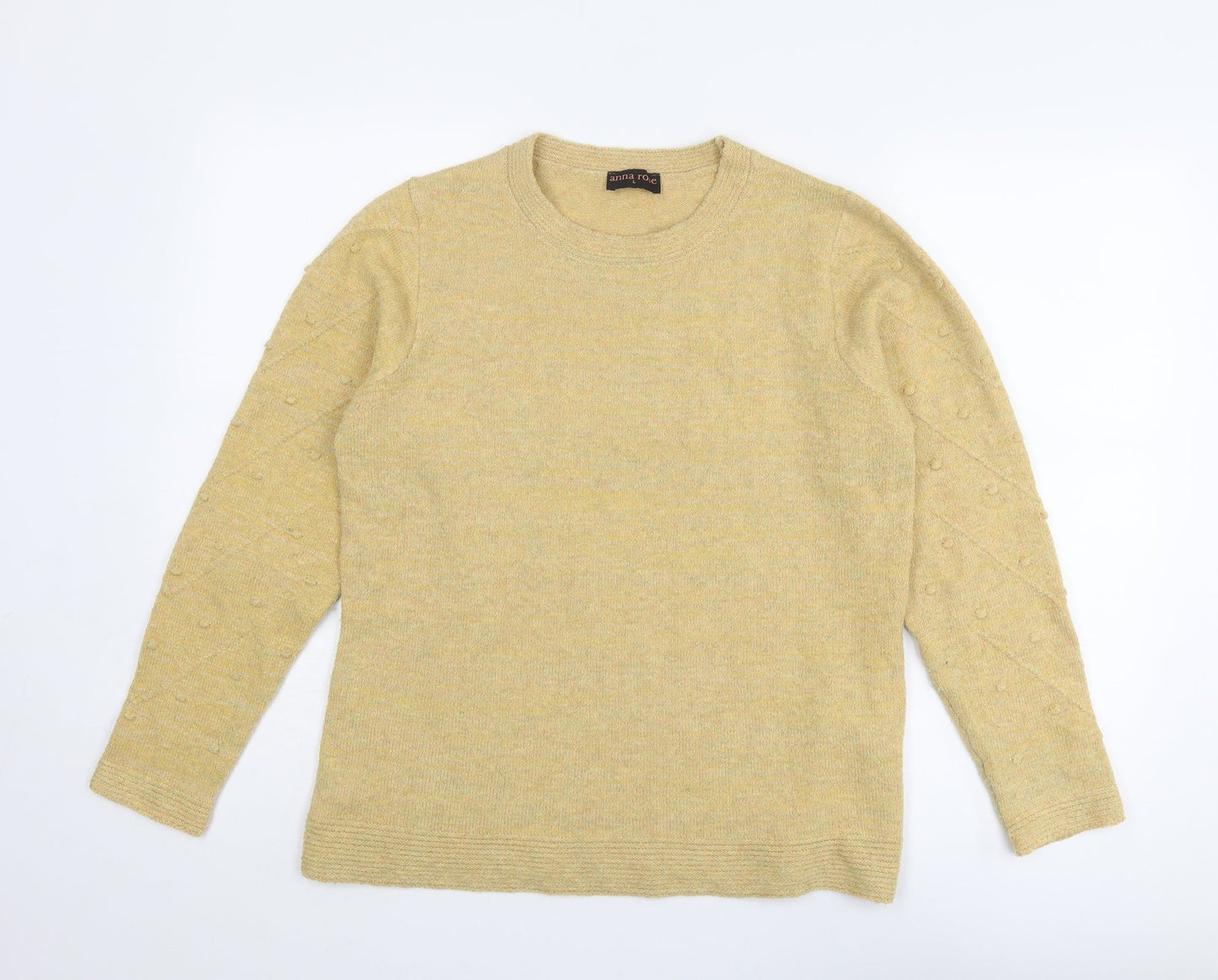Womens UK Size L Anna Rose Yellow Pullover Jumper