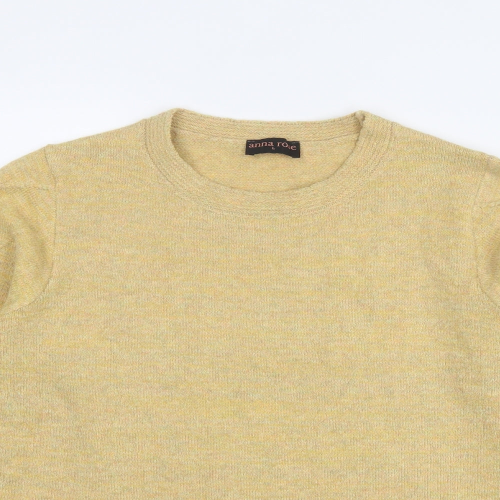 Womens UK Size L Anna Rose Yellow Pullover Jumper