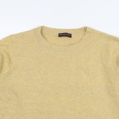 Womens UK Size L Anna Rose Yellow Pullover Jumper