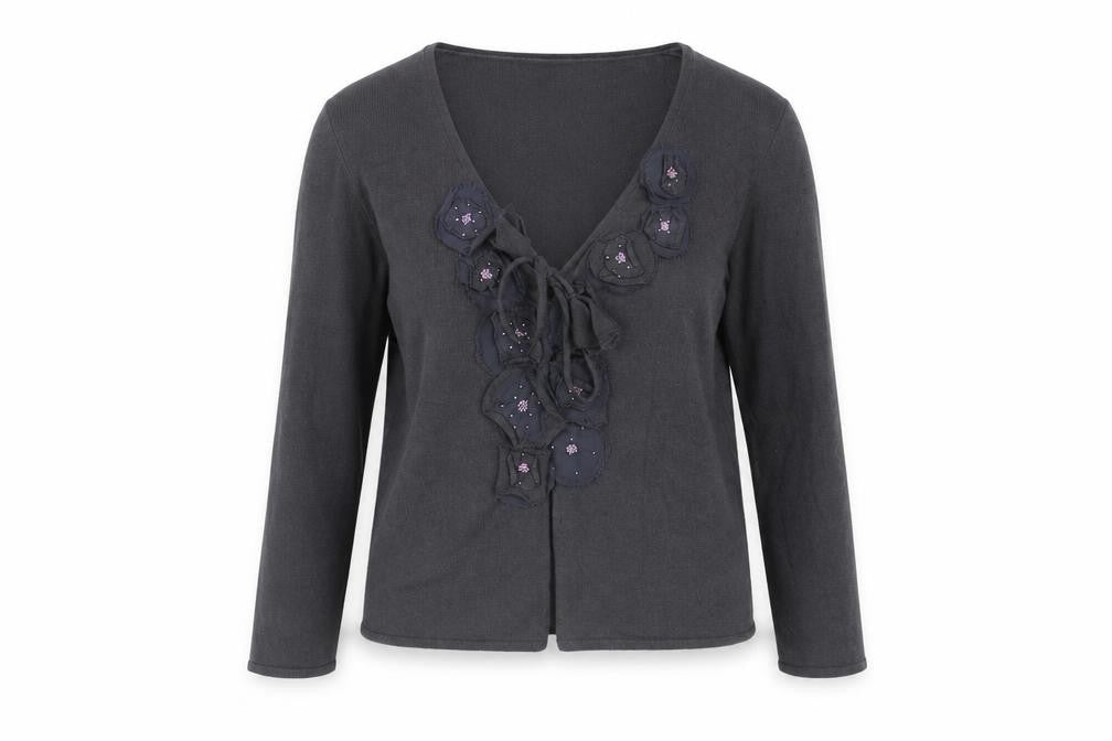 Womens UK Size 12 Fenn Wright Manson Grey Cardigan Jumper