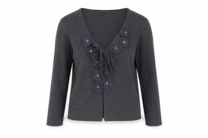 Womens UK Size 12 Fenn Wright Manson Grey Cardigan Jumper