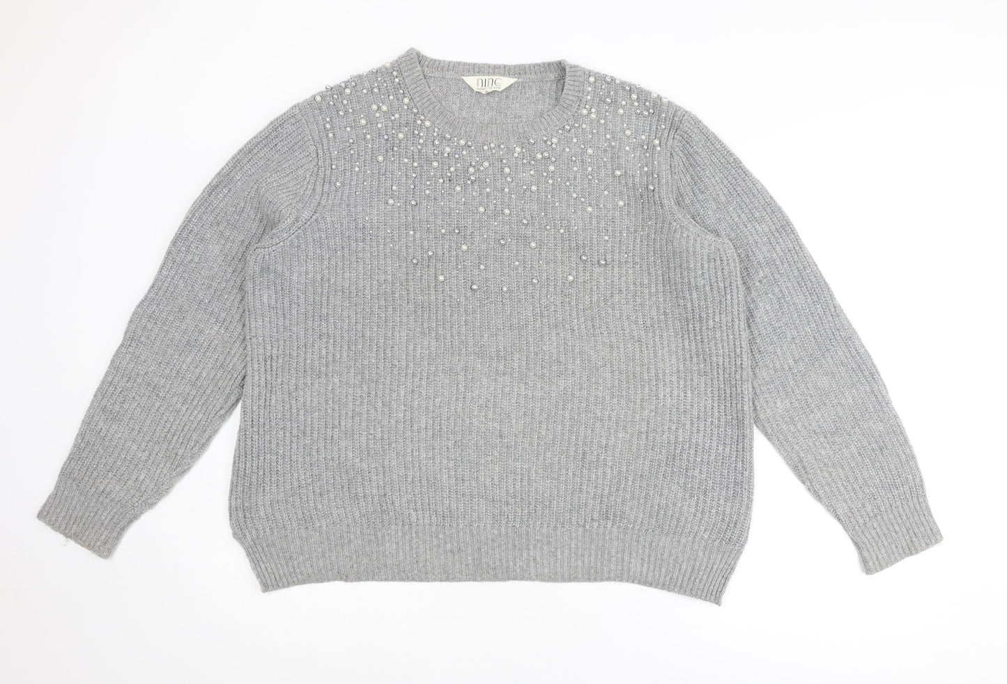 Womens UK Size 18 Nine by Savannah Miller Grey Pullover Jumper