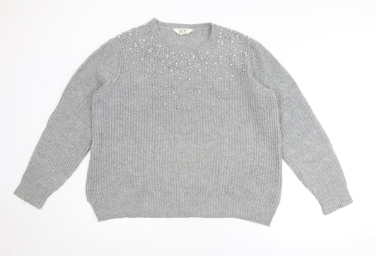 Womens UK Size 18 Nine by Savannah Miller Grey Pullover Jumper
