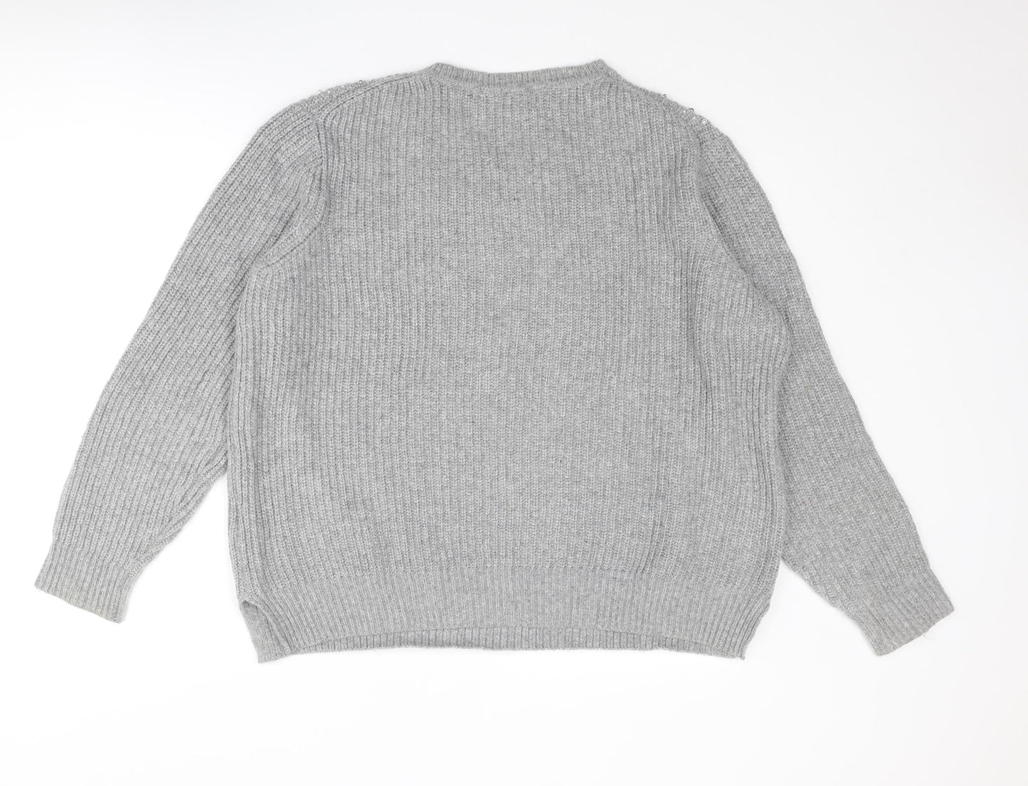 Womens UK Size 18 Nine by Savannah Miller Grey Pullover Jumper