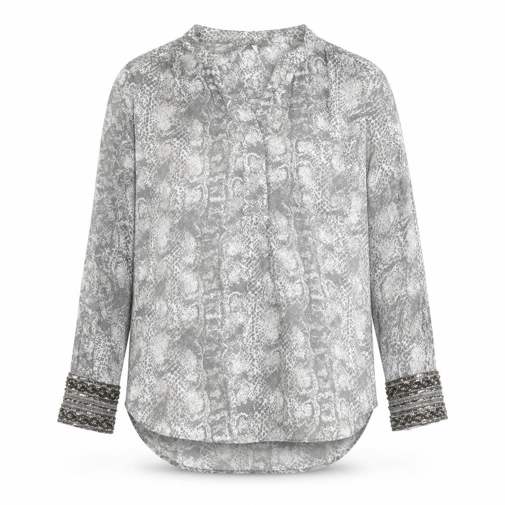Womens UK Size 10 NEXT Grey Basic Blouse