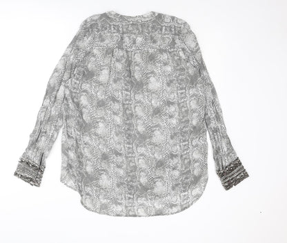 Womens UK Size 10 NEXT Grey Basic Blouse