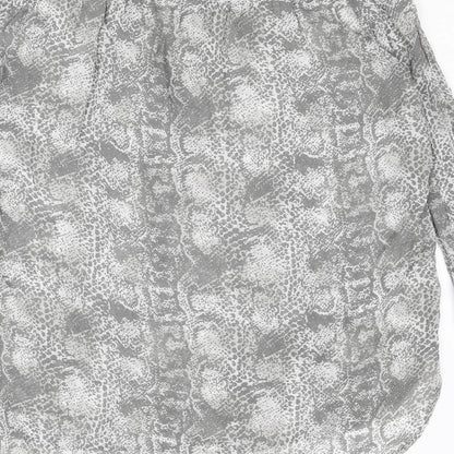 Womens UK Size 10 NEXT Grey Basic Blouse