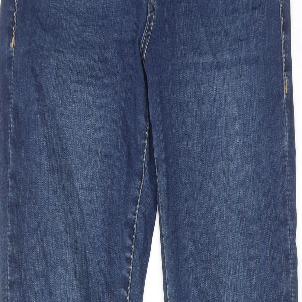 Topshop Womens Blue Cotton Skinny Jeans Size 25 in L30 in Regular Zip
