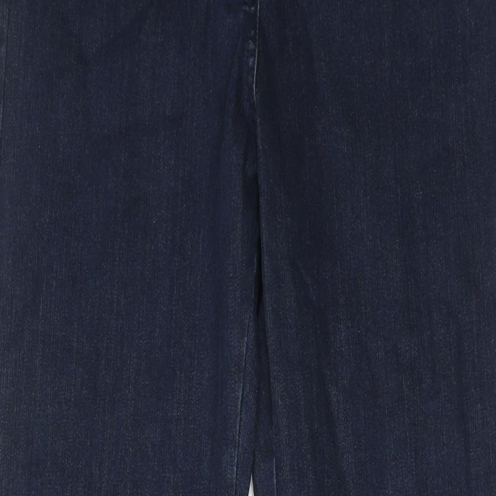 Thalava Womens Blue Cotton Straight Jeans Size 30 in Regular Zip