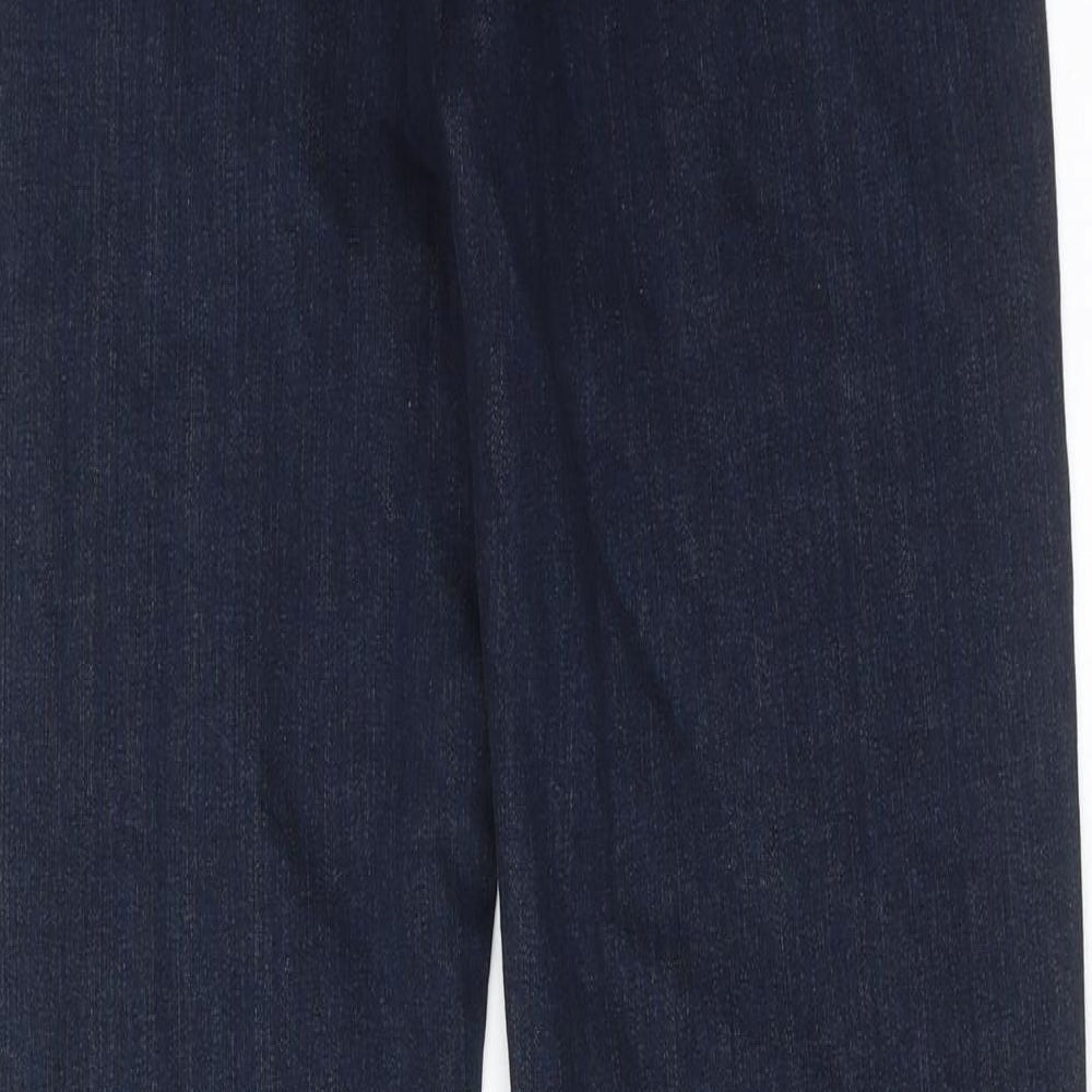 Thalava Womens Blue Cotton Straight Jeans Size 30 in Regular Zip
