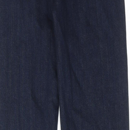 Thalava Womens Blue Cotton Straight Jeans Size 30 in Regular Zip
