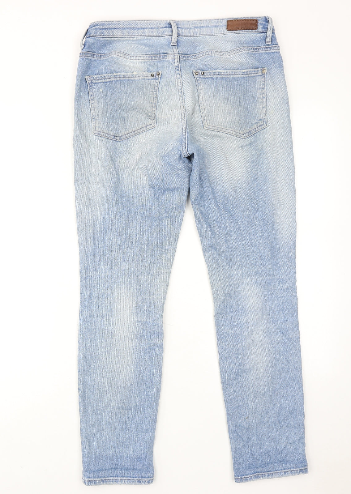 Maison de Nimes Womens Blue Cotton Straight Jeans Size 10 Regular Zip