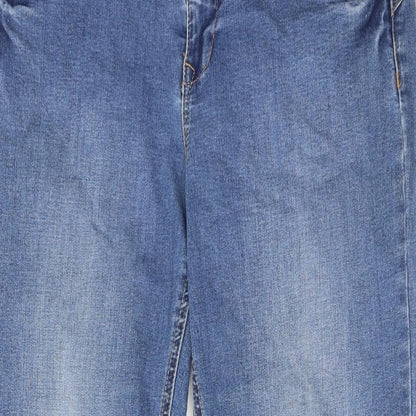 Cream Womens Blue Cotton Straight Jeans Size 31 in Regular Zip