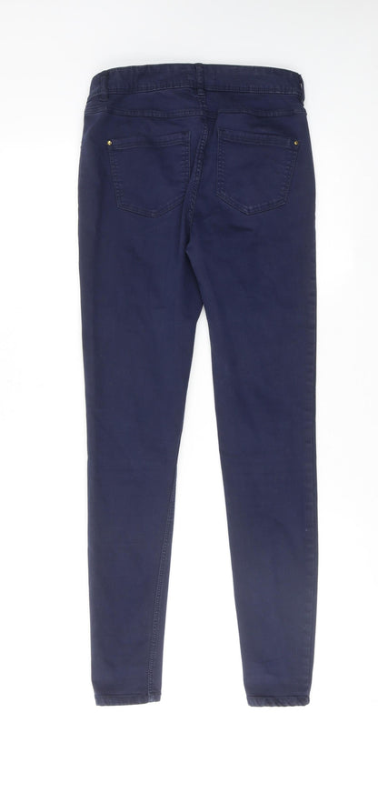 Womens UK Size 8 Papaya Regular Fit Skinny Blue Jeans