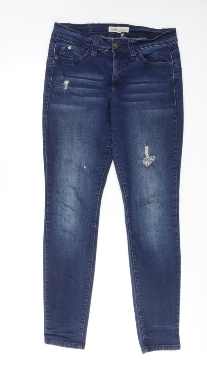 Womens UK Size 10 Royalty Regular Fit Skinny Blue Jeans
