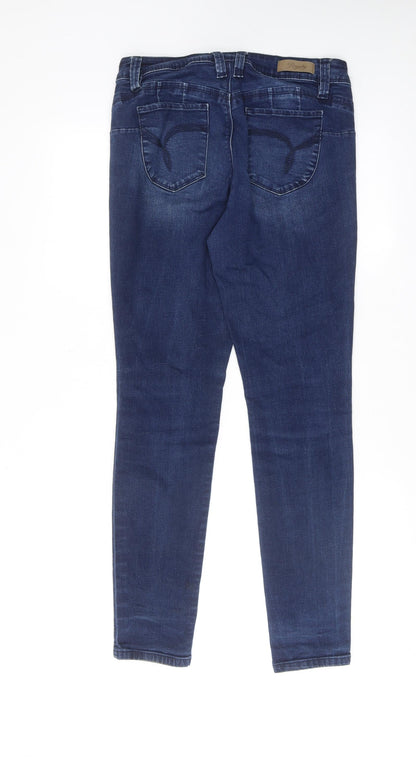 Womens UK Size 10 Royalty Regular Fit Skinny Blue Jeans