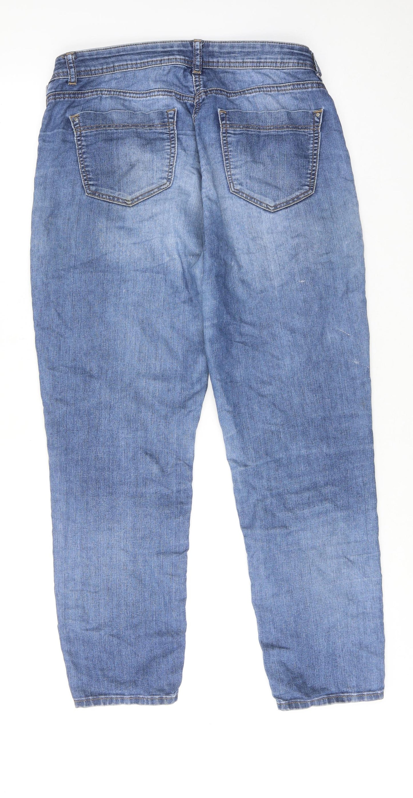 Womens UK Size 10 Wallis Regular Fit Straight Blue Jeans